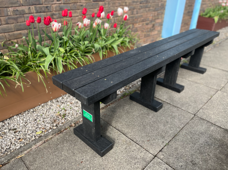 Recycled Mixed Plastic 3 Seater Standard Tees Bench